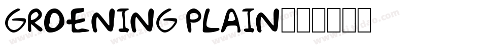 Groening Plain字体转换